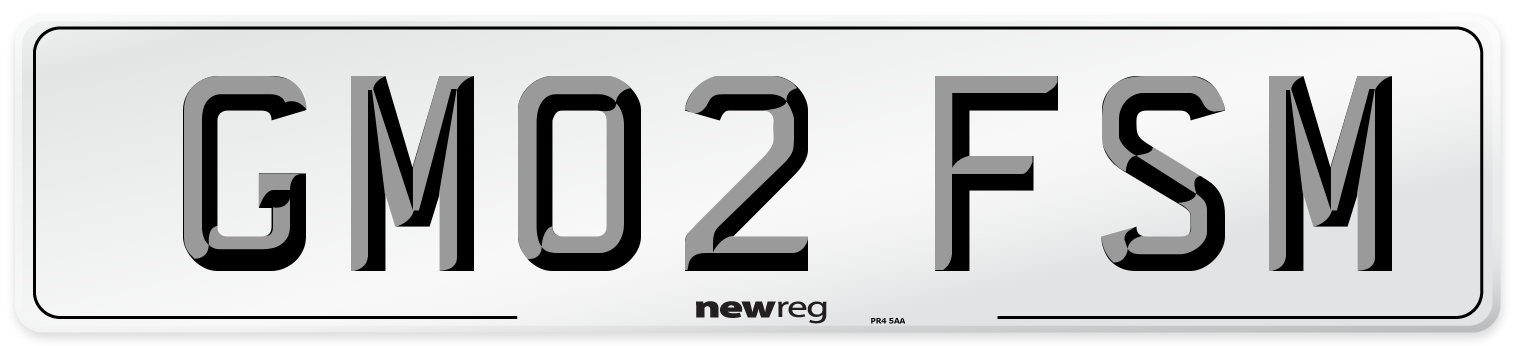 GM02 FSM Number Plate from New Reg